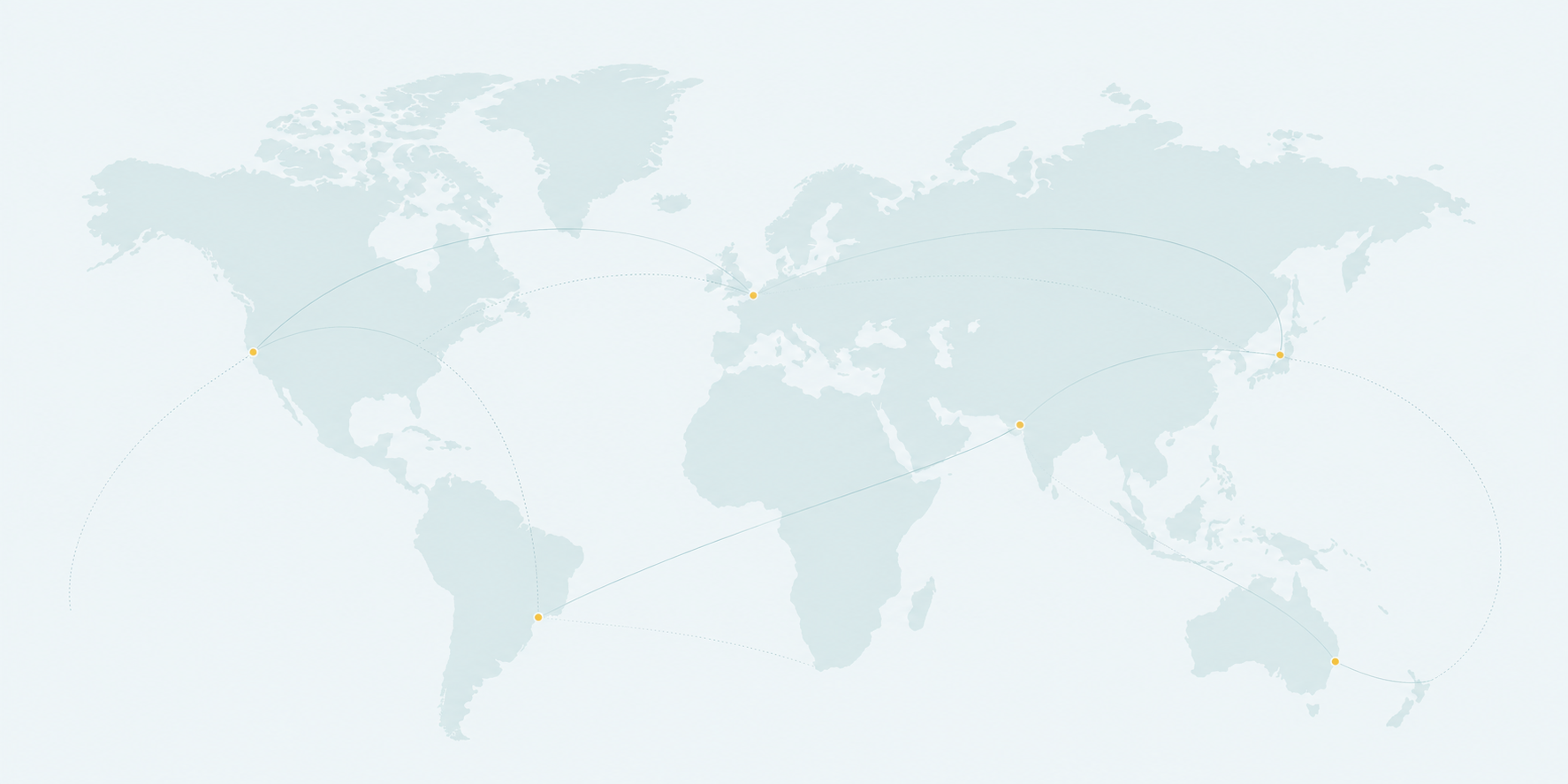 World map representing Nuvell's international partnership focus