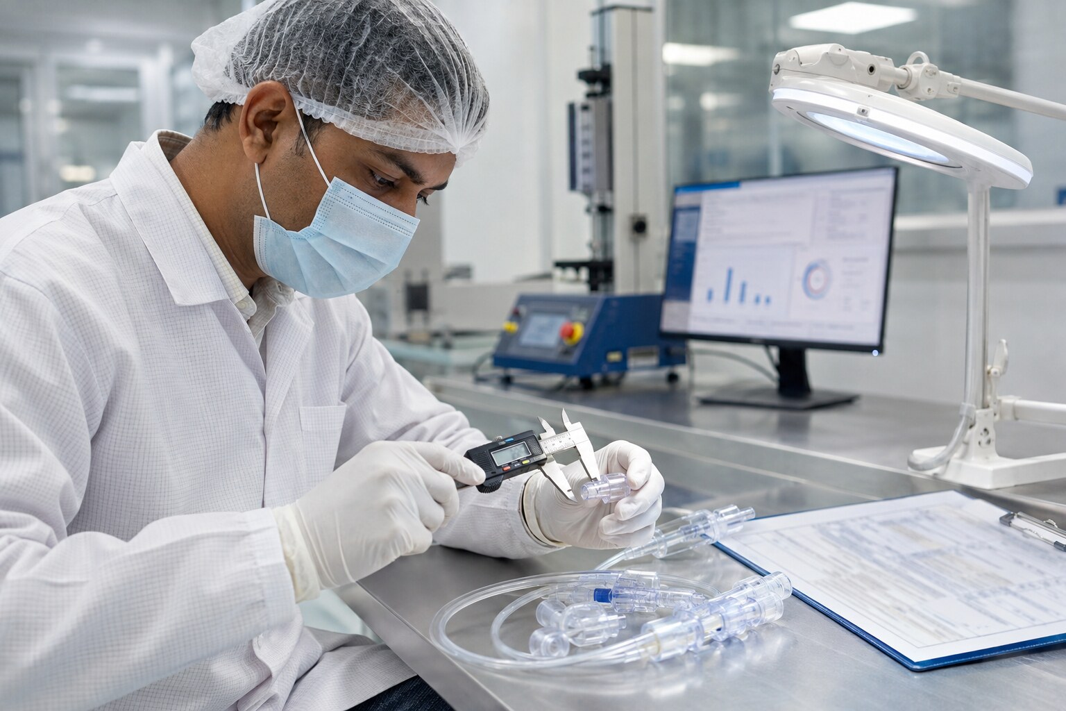 Precision quality inspection of a medical-device component